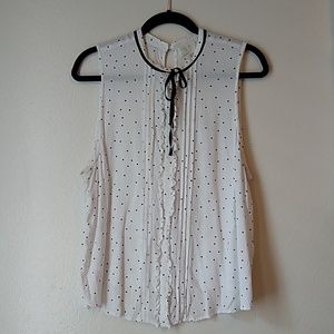 Polka Dot Sleeveless Blouse